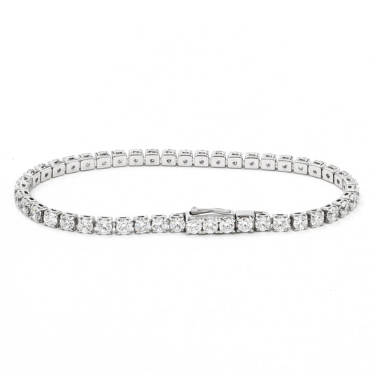 Classic Tennis Bracelet - Rhodium Plated
