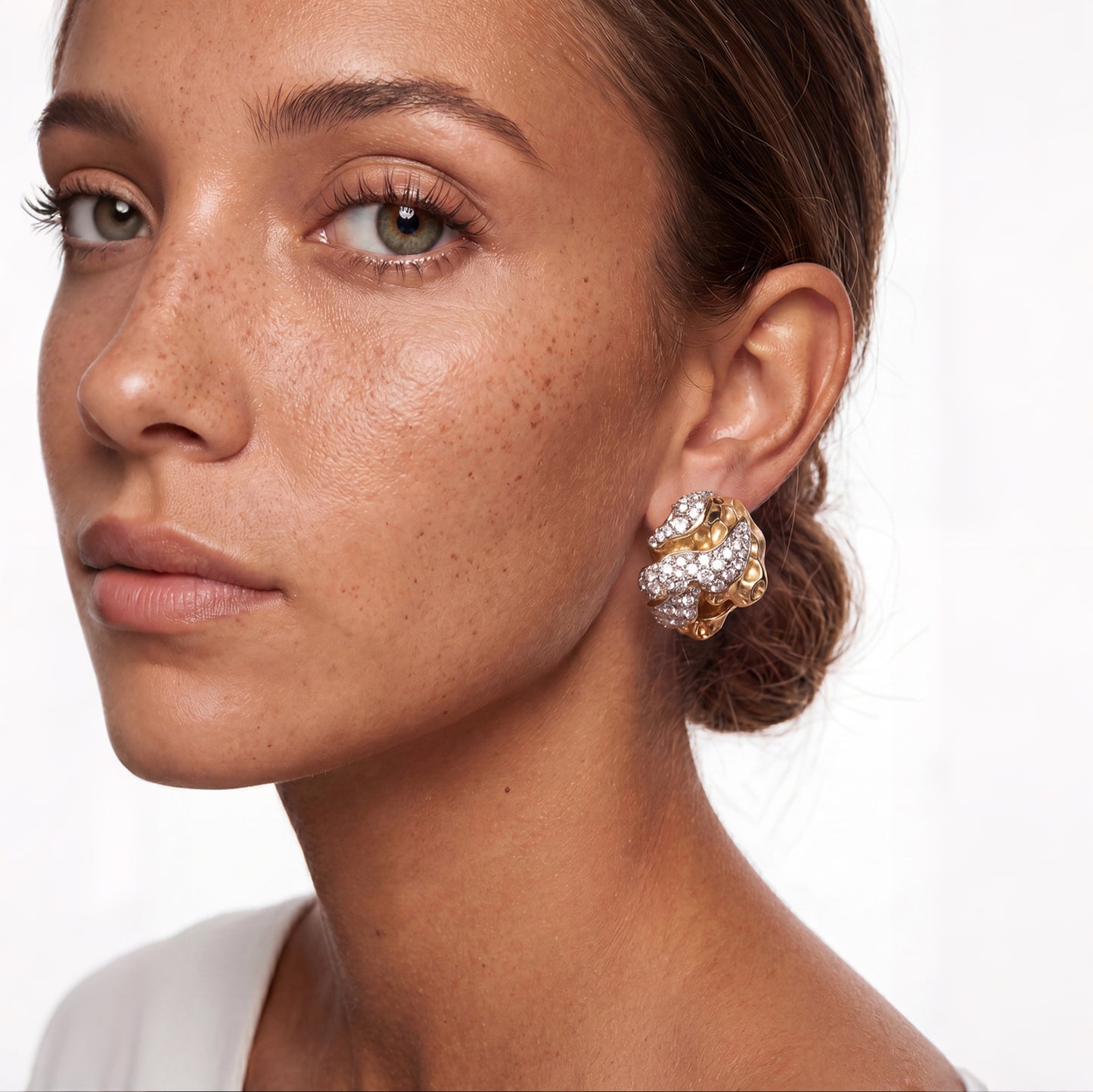 Vintage-Inspired Sculpted Dome Earrings