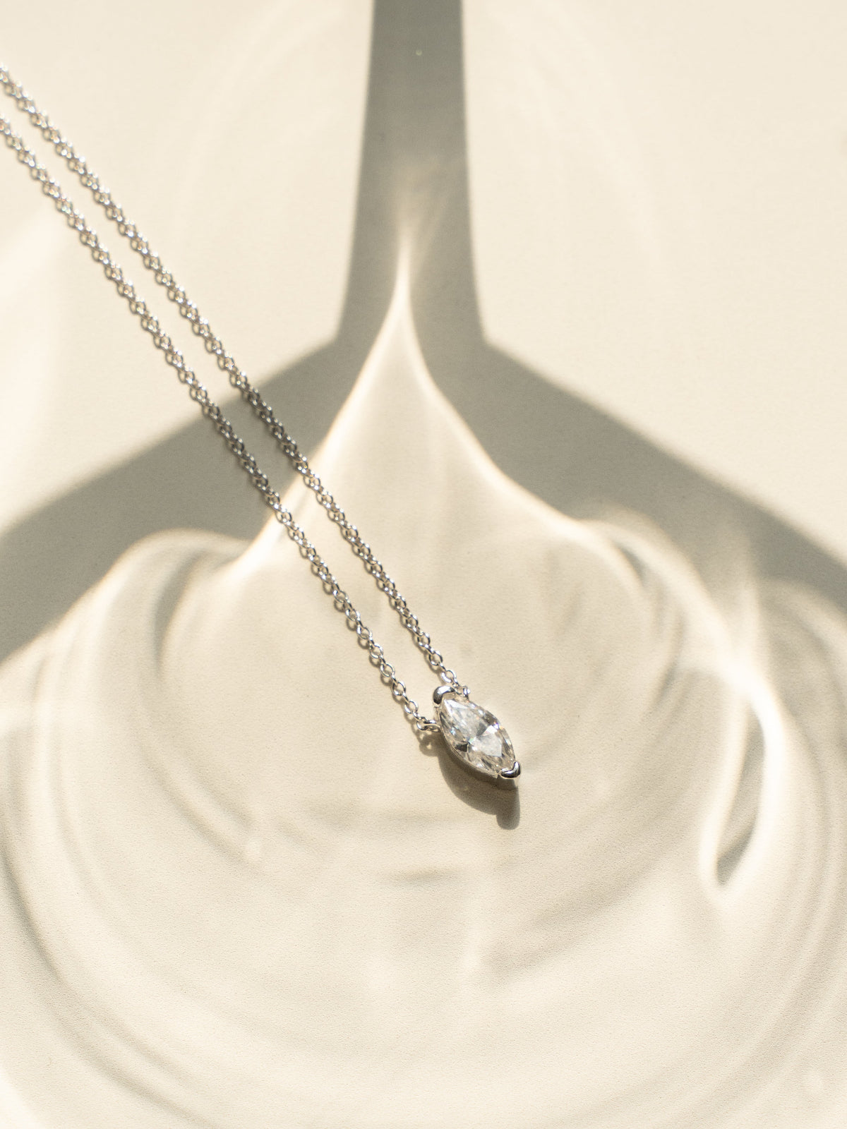 Marquise Cut Moissanite Pendant Necklace