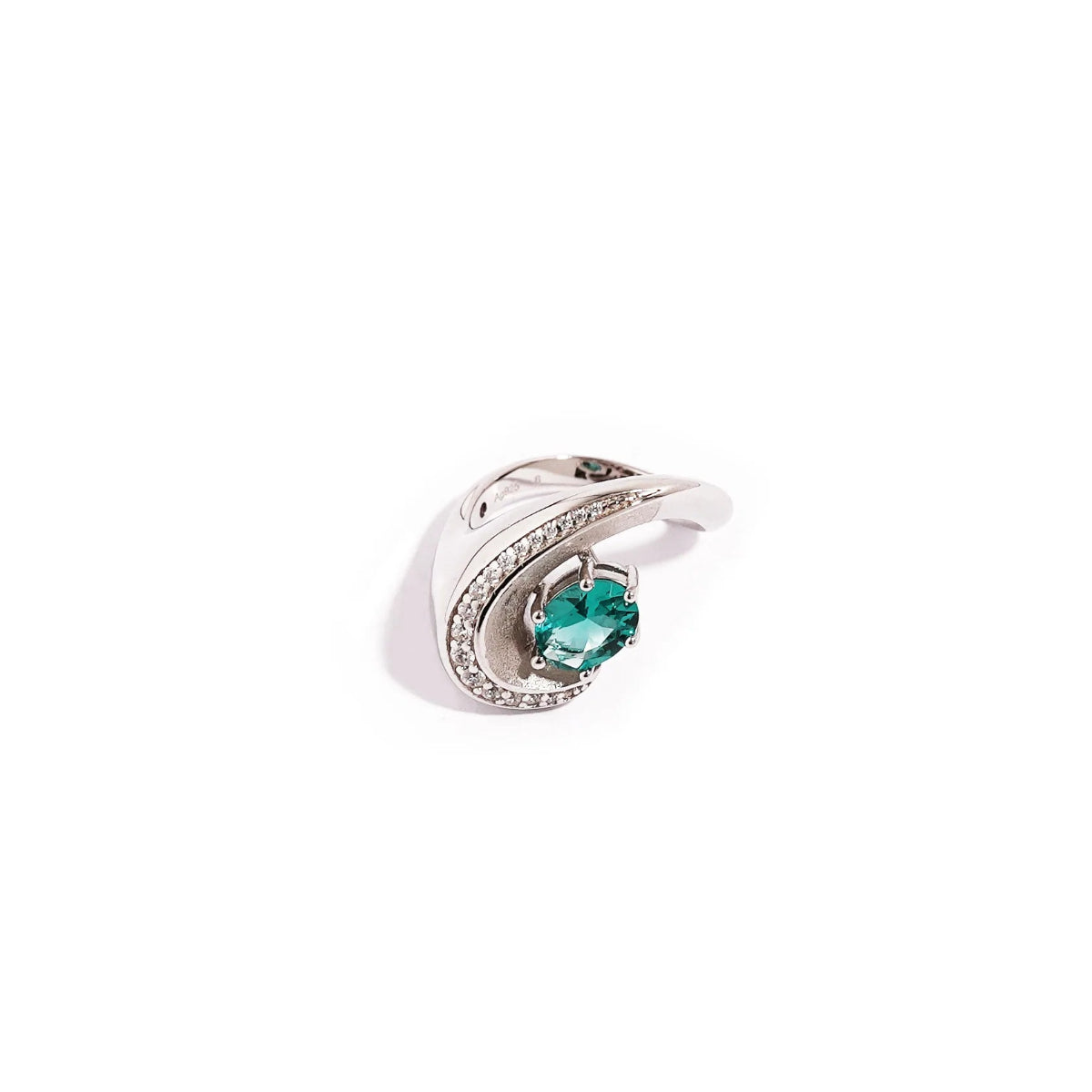 Paraiba Conch Spiral Ring - Front View