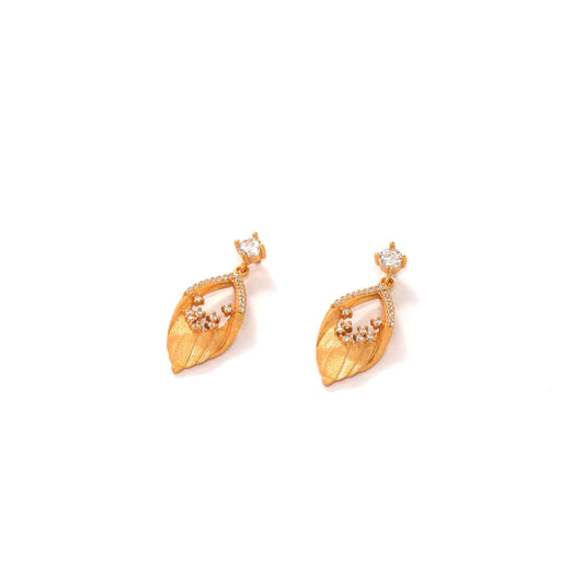 Feather Leaf Drop Earrings