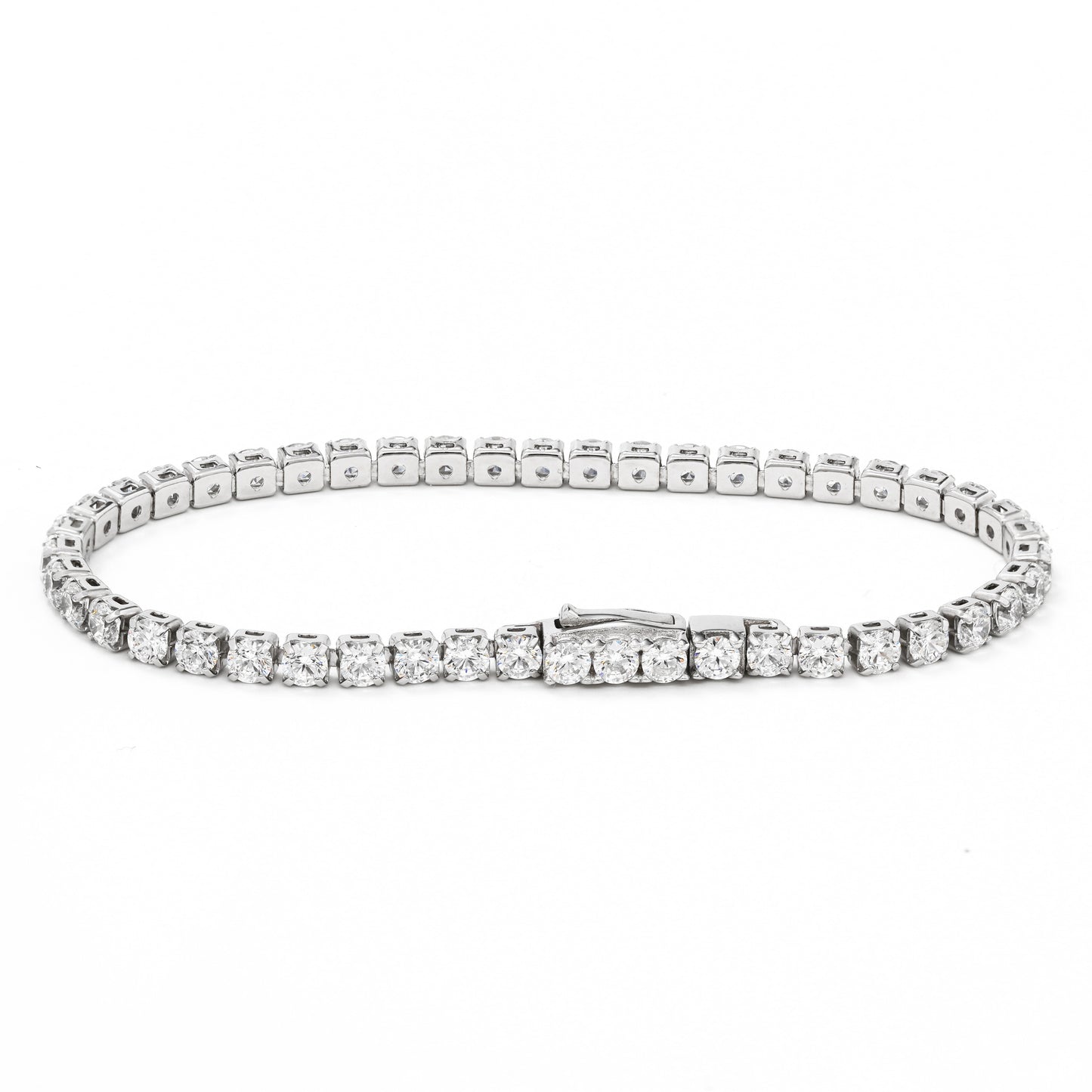 Classic Tennis Bracelet - Rhodium Plated