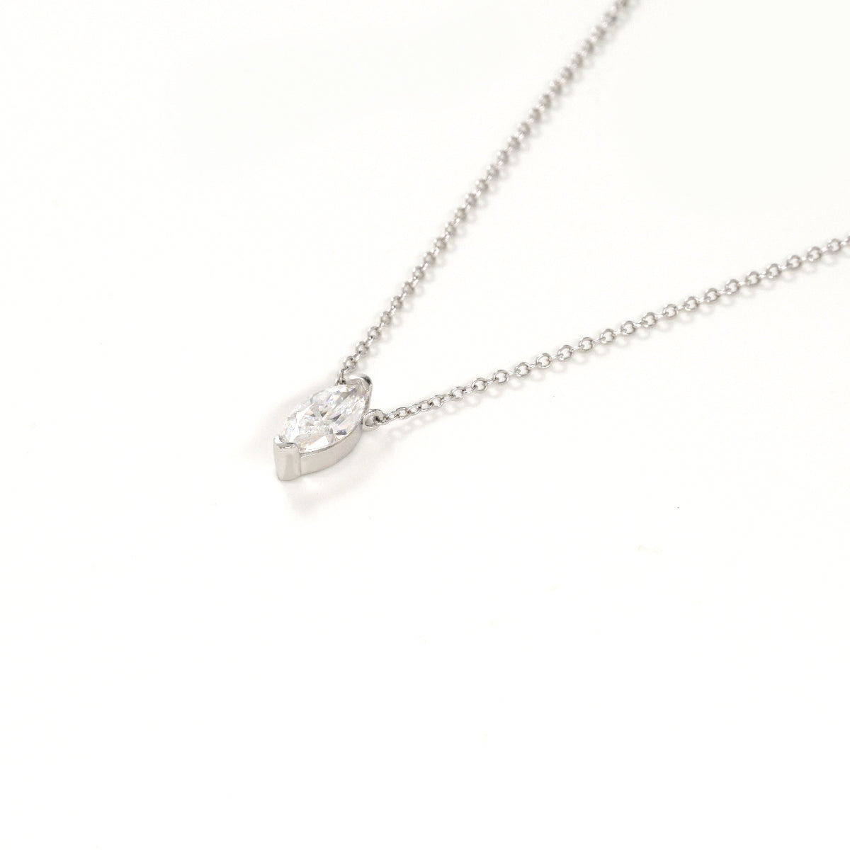 Marquise Cut Moissanite Pendant Necklace