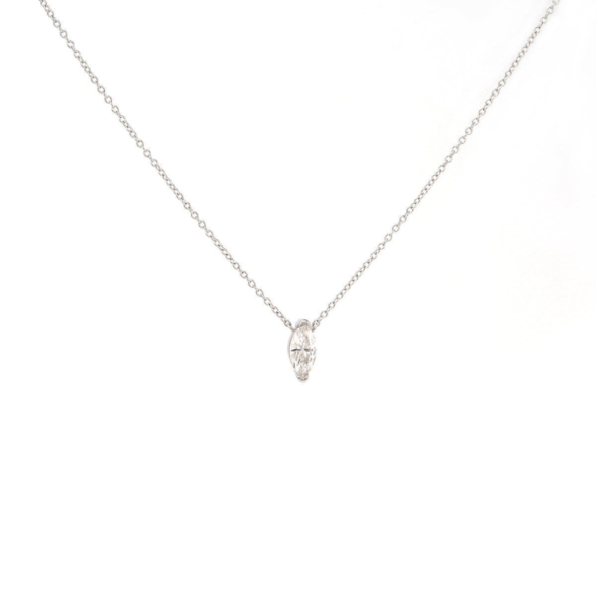 Marquise Cut Moissanite Pendant Necklace