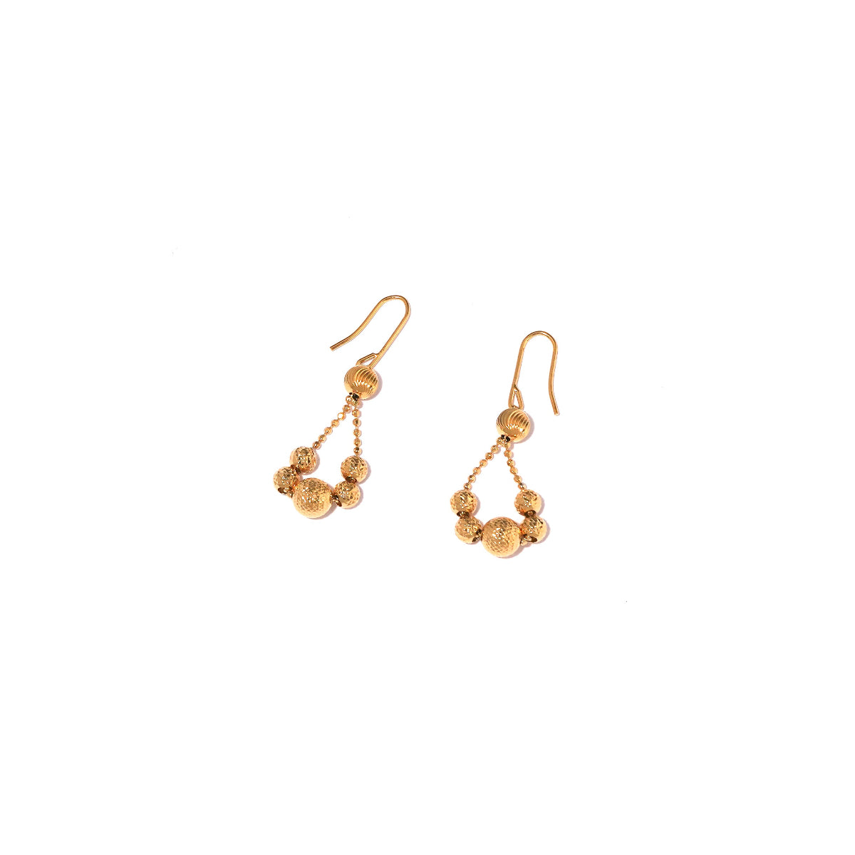 18K Gold Plated Tassel Bell Drop Earrings