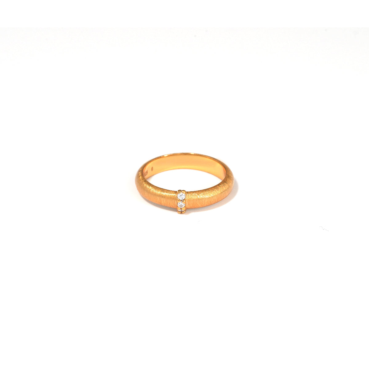Silk-Textured Dual-Tone Ring