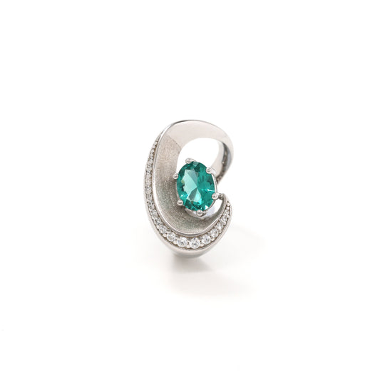 Paraiba Conch Spiral Ring